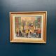 Original Swedish Oil on Canvas – “Market Scene” by Arne Wallsten – Signed