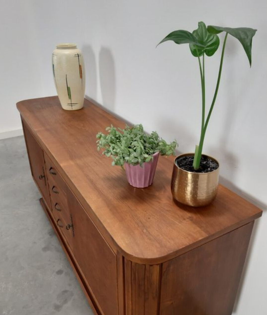 Vintage art deco wooden enfilade with drawers