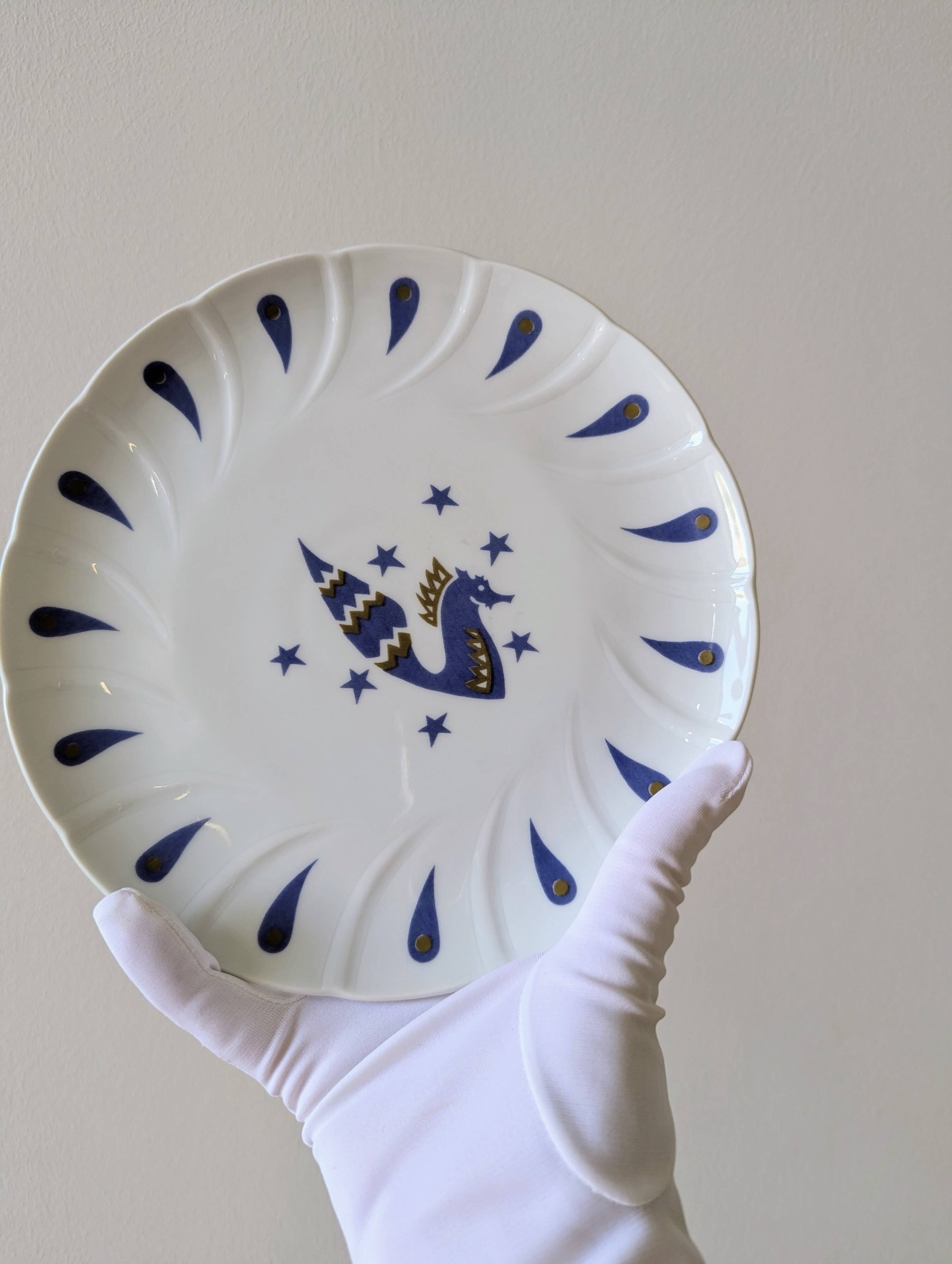 12 assiettes à dessert Air France Bernardaud Limoges décor Jean Picart