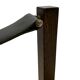 Vintage armchair solid wenge design 60s leather armrests design