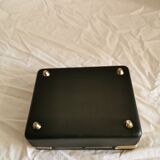 Black leather faux leather box