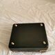 Black leather faux leather box