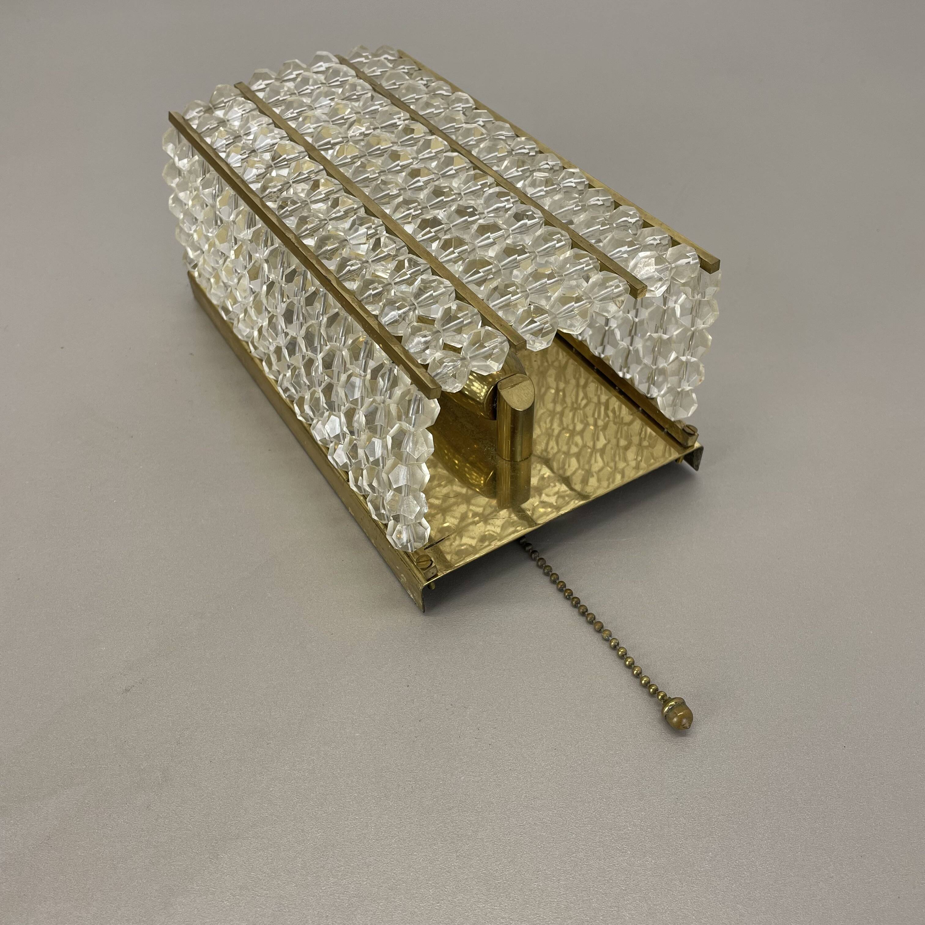 brass and aryl glass wall light sconce by Emil Stejnar, Austria, 1950s