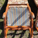 6 Louis XIV chairs in beech