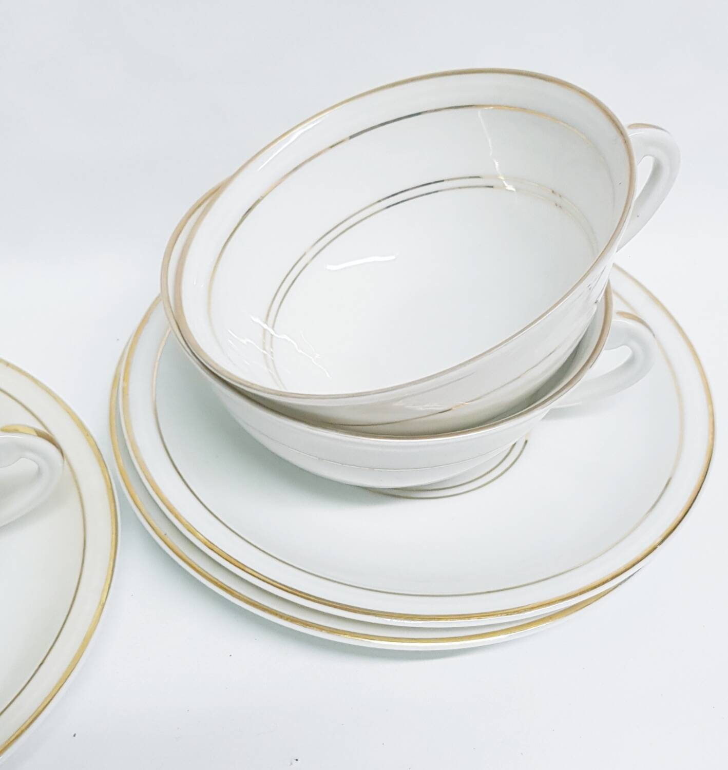 Charles Ahrenfeldt for Limoges art deco teacups