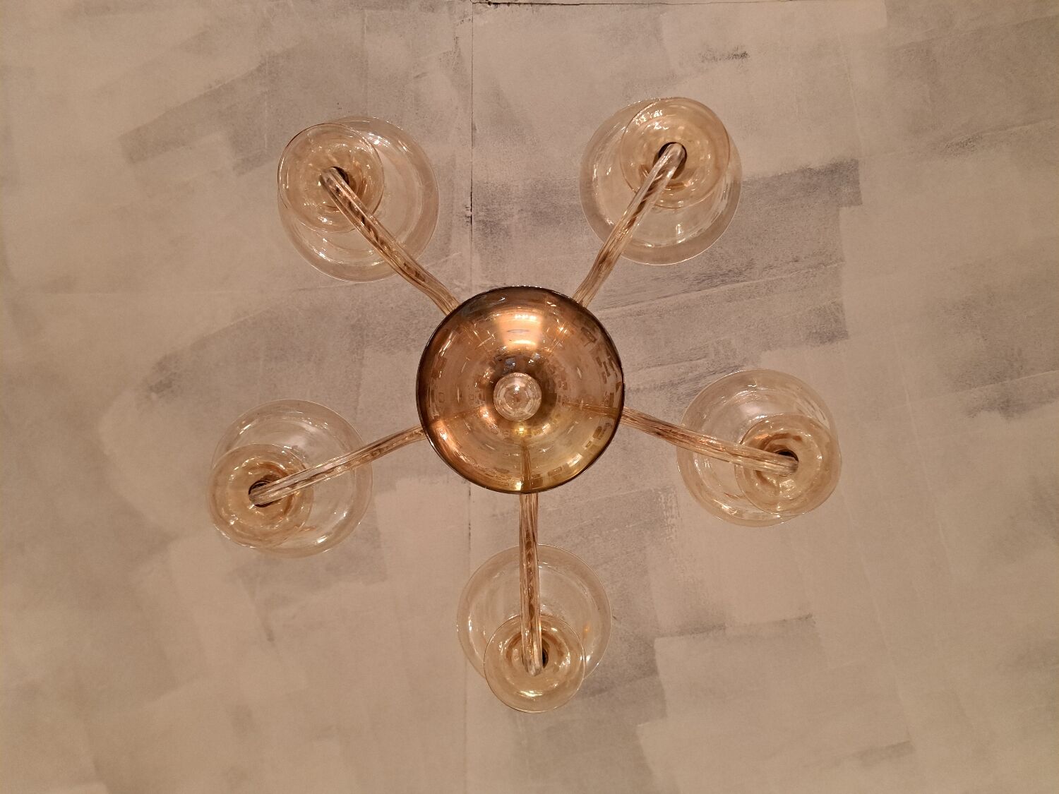 Venetian chandelier from Murano in smoked glass
