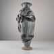 Roger Guérin Belgian Art Deco Stoneware & Wrought Iron Vase 1930s