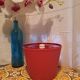 Red bedside lamp Ikea sweden 90 model lampan style 70 years POP