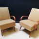 Paire de fauteuils vintage Halabala 1950