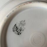Anciens plats creux en faïence, à motif floraux, xixeme/début xxeme