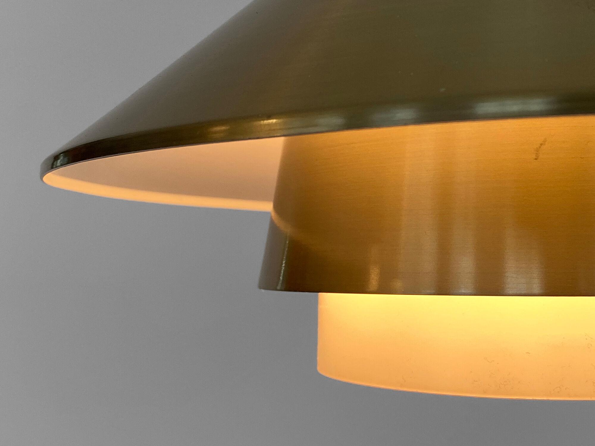 Aluminum pendant light by Vadsbo Metall. Sweden 1970s