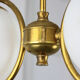 Mid-Century Brass & Opaline Glass Chandelier