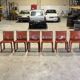 Cassina 6x Cab 412 burgundy by Mario Bellini NP : 9000€