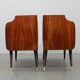 Mid-century Italian bedside tables with glass tops, 1950s