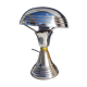 Art deco chrome brass mushroom lamp