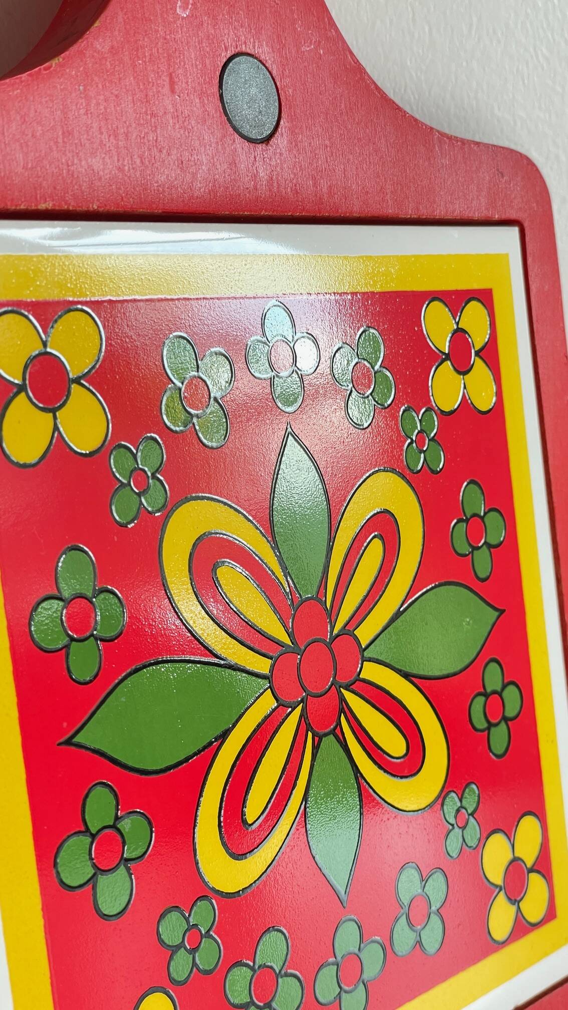 Vintage Red Plate Mat