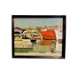 Oil on panel Boats in the port frame 20th century