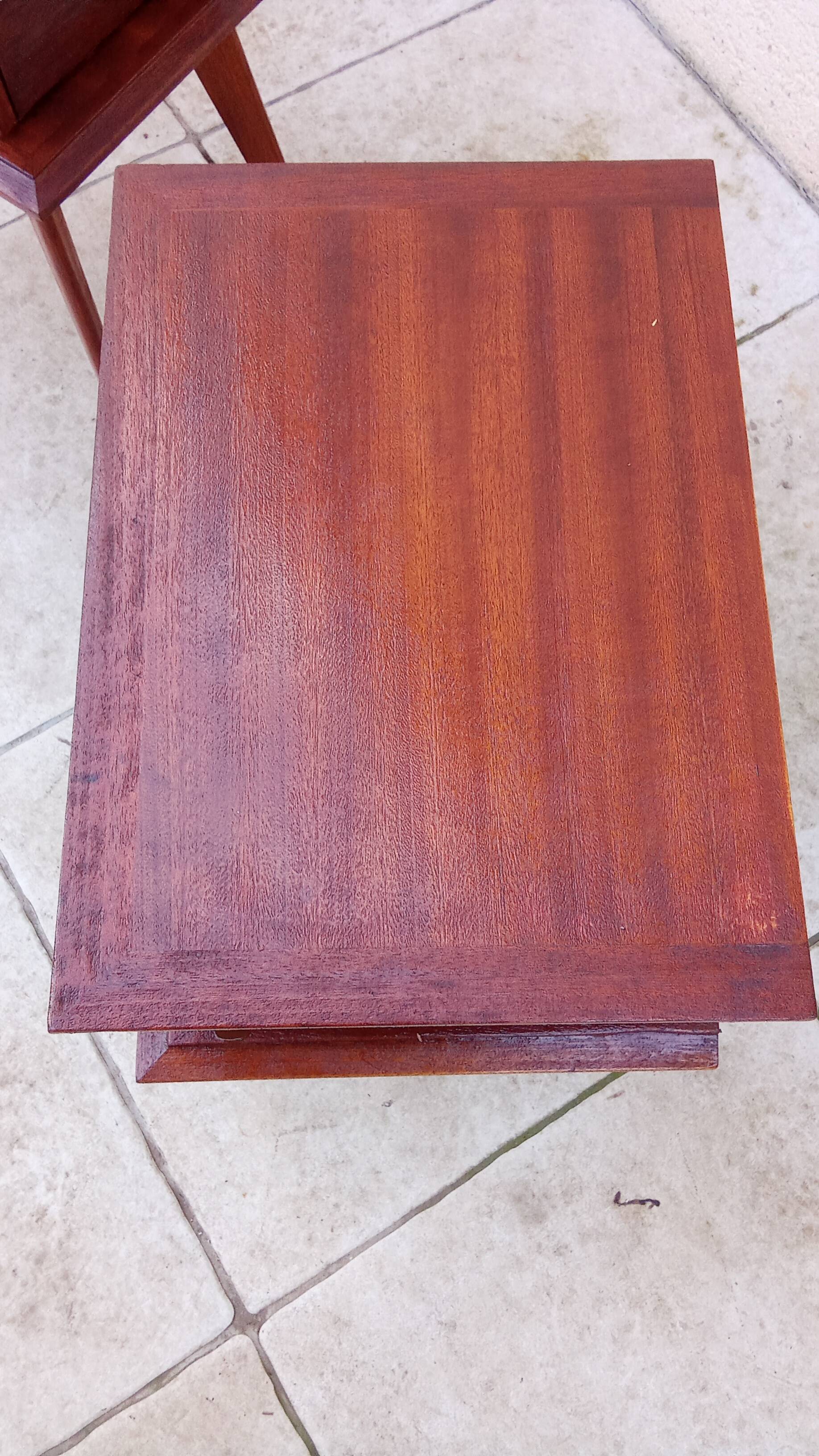 Paire de chevet vintage scandinave pieds compas