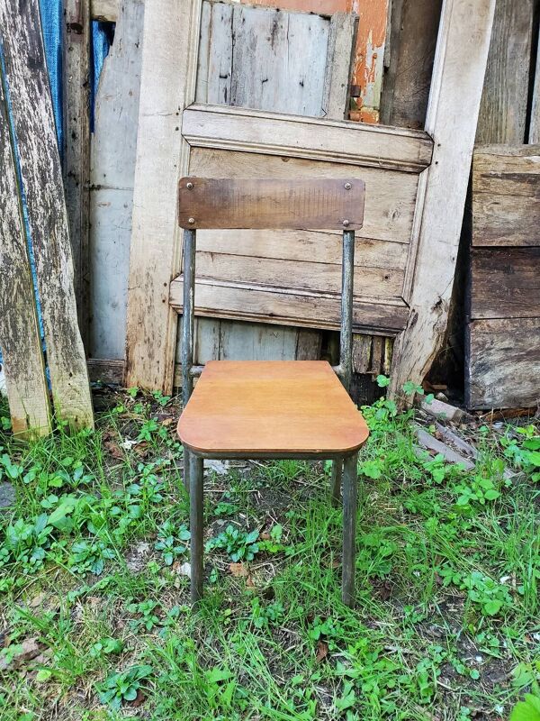 Chaise d'atelier vintage 50