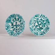 Paire d'assiettes vintage peintes à la main par Gmunder Keramik Autriche