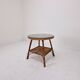 Table basse ou d'appoint vintage en rotin italien avec plateau en verre neuf, années 1970