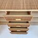 Italian Bamboo and Rattan Chest of Drawers or Credenza, 1980s