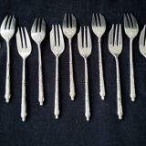Set of 12 silver-plated cake forks SFAM "A la Russe" model