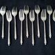 Set of 12 silver-plated cake forks SFAM "A la Russe" model
