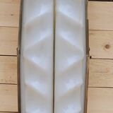 Large Stilux cinema wall lamp Art Deco Italy herringbone pattern
