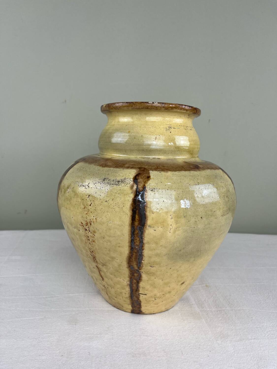 Large antique glazed vase