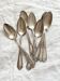 8 silver-plated metal soup spoons SFAM with acanthus and monogram decoration