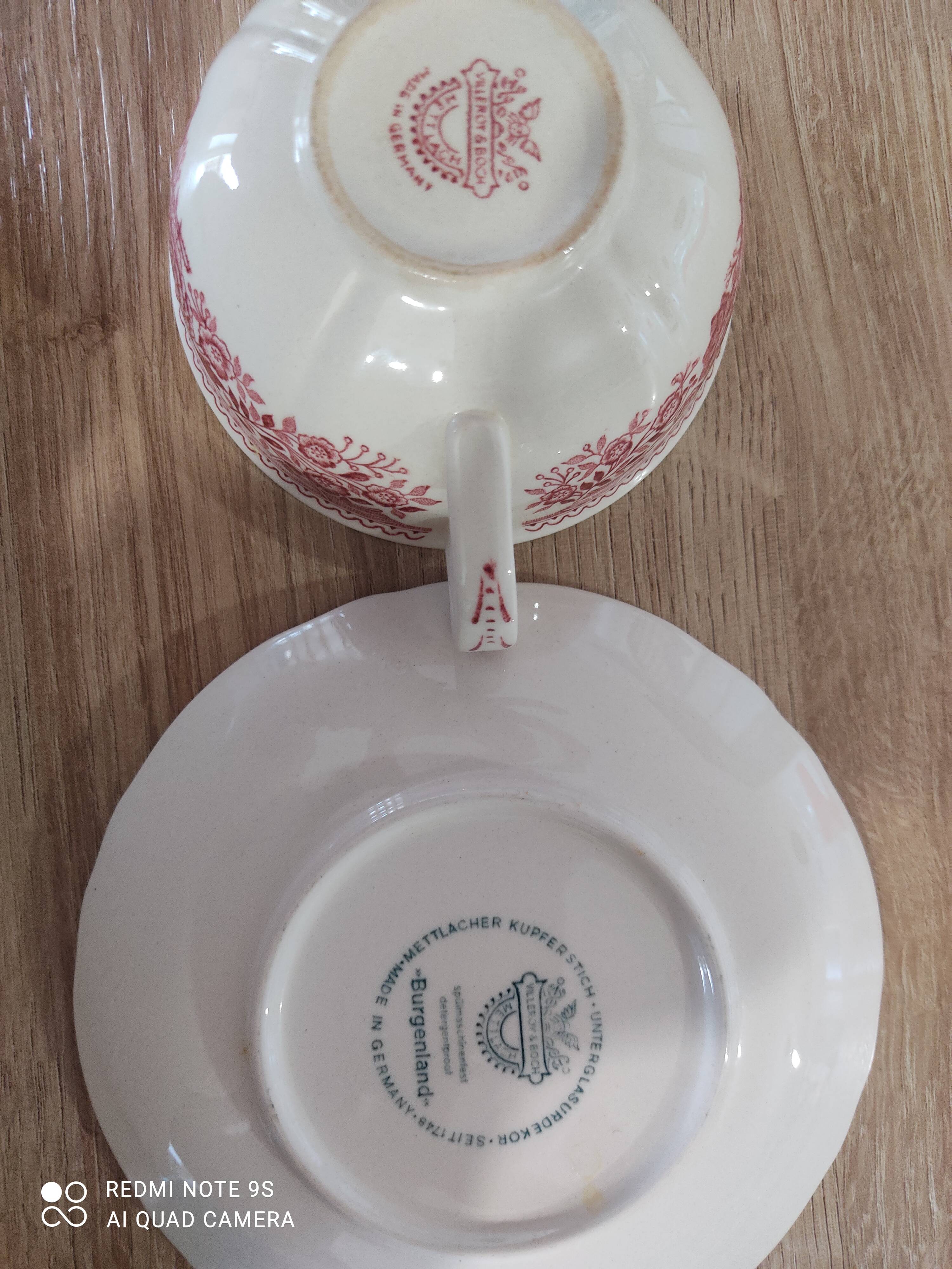 Villeroy and Boch coffee cups, Burgenland series