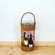 Porte-bouteilles bar vintage en osier