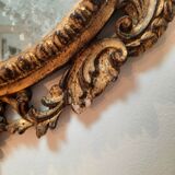 Italian mirror in gilded scupted wood
