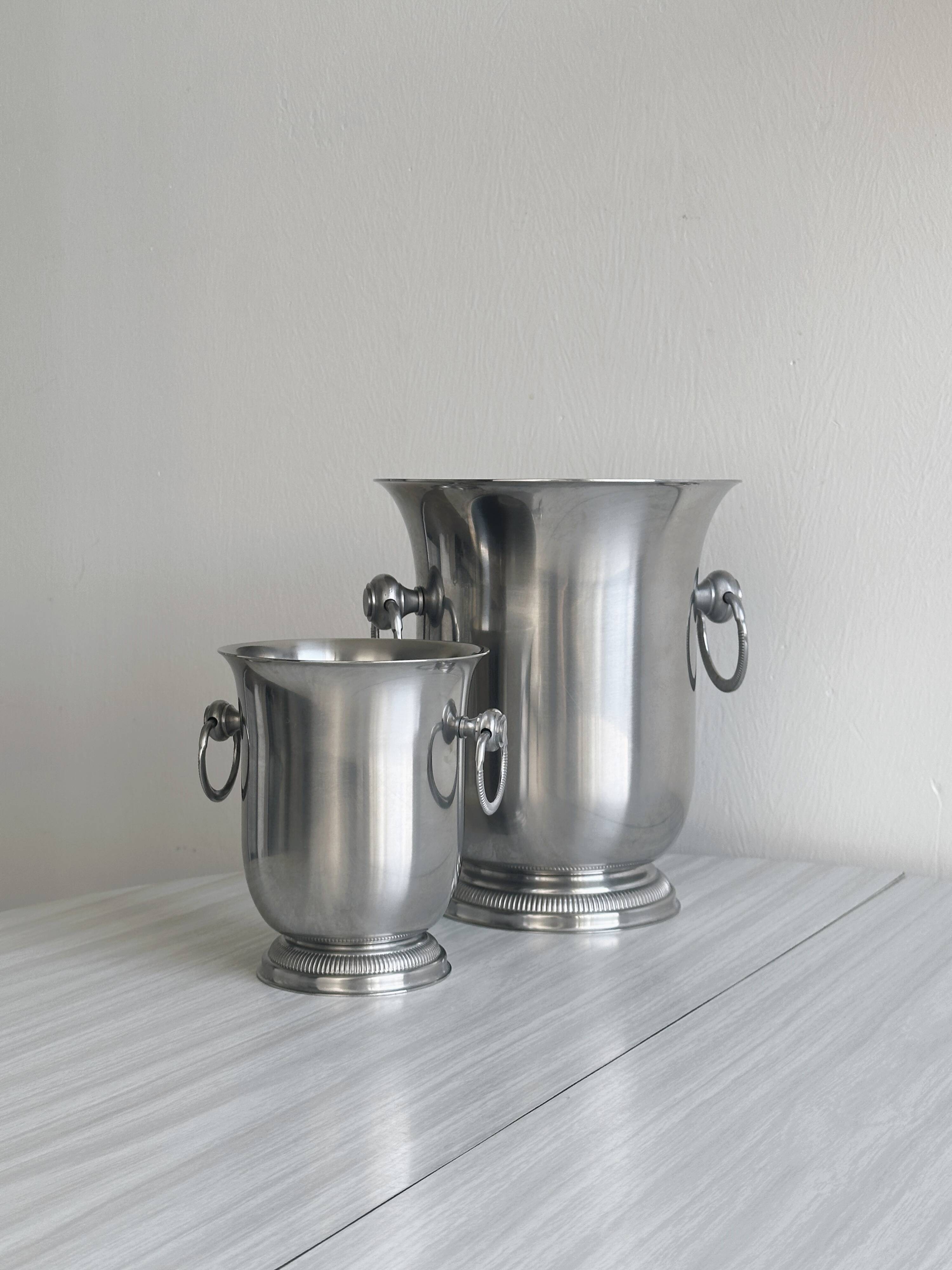 Jean Couzon champagne bucket and ice bucket set