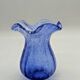 Small blue blown glass vase with air bubbles - 614024