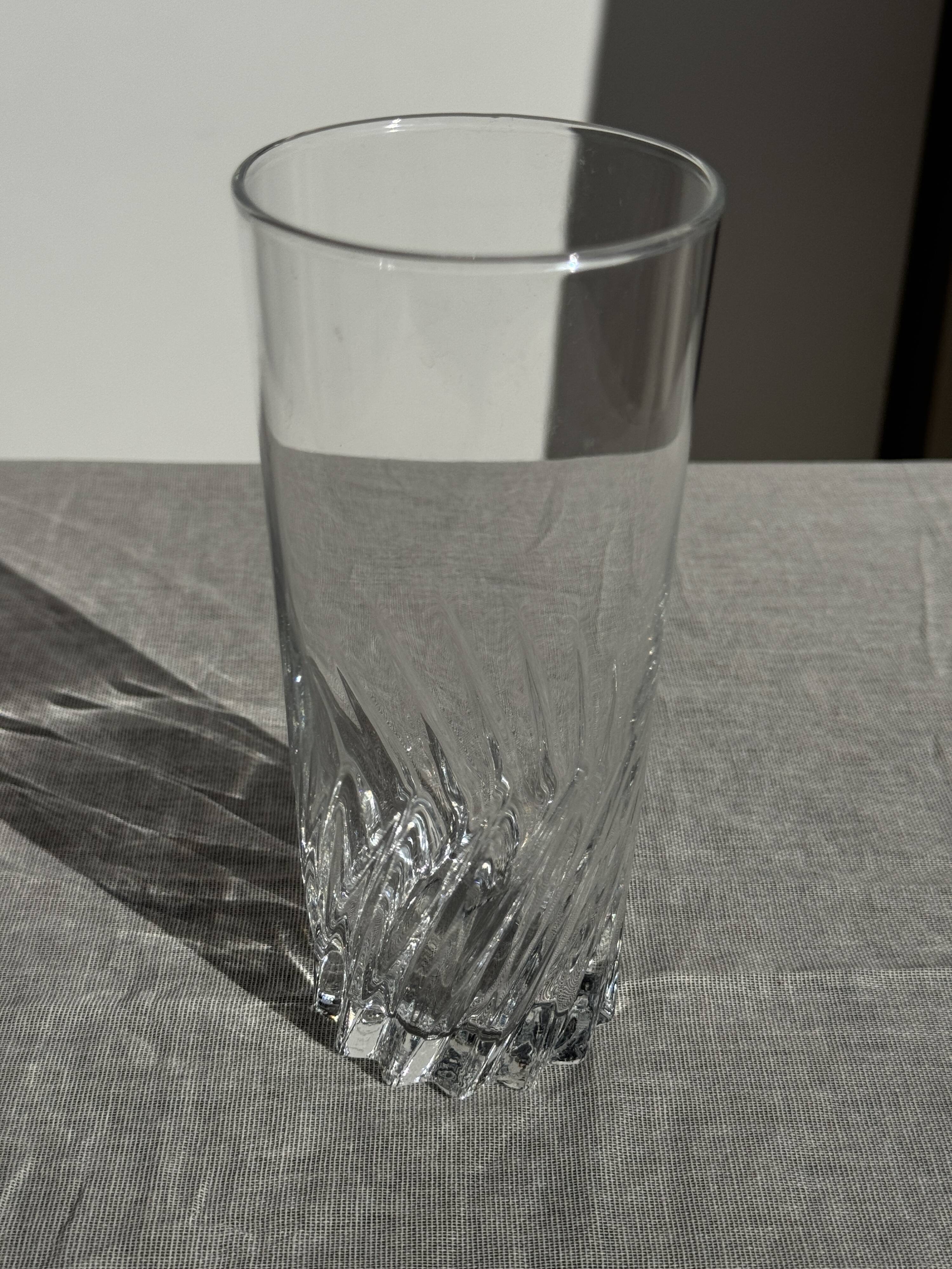 Set of 6 glass orangeade glasses H14.5 D7