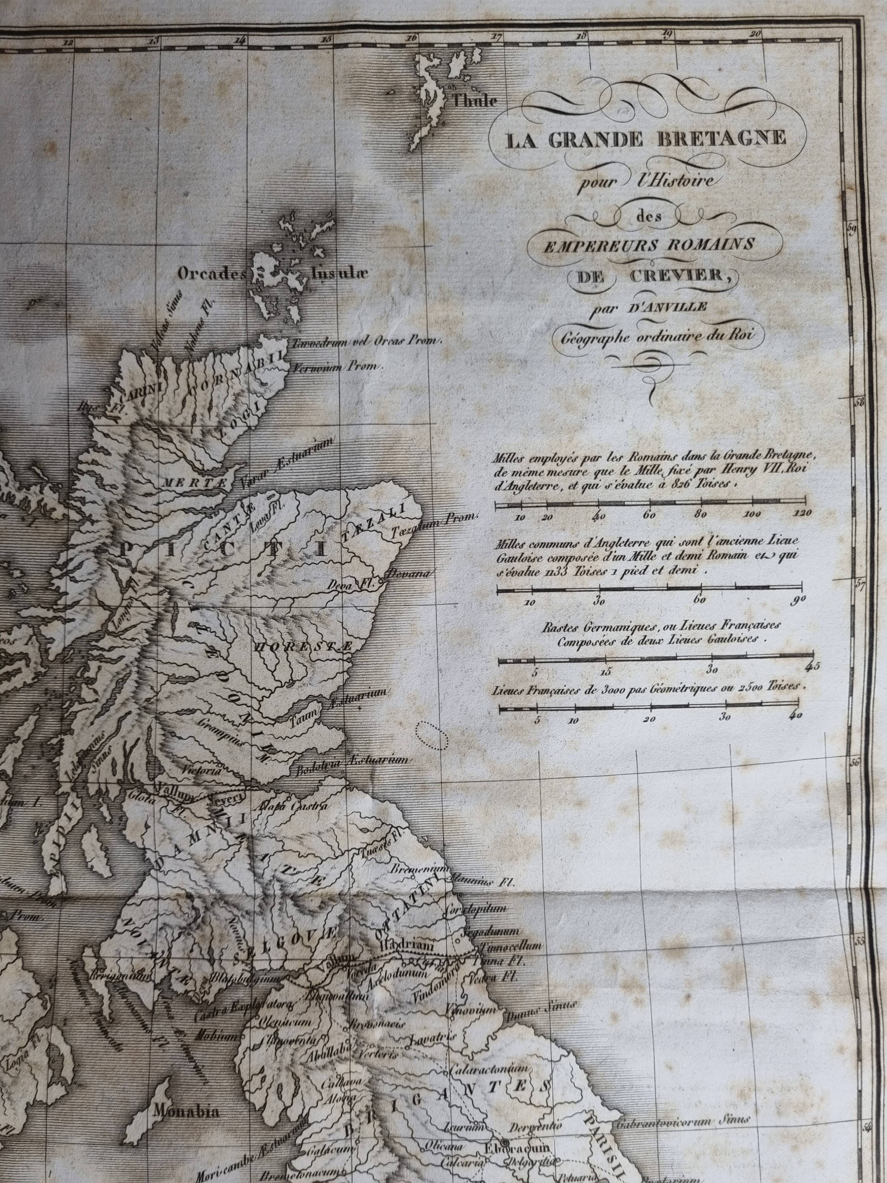 Map of Great Britain from the Atlas of the History of the Emperors of 1819, 48 x 34 cm