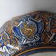 Gien earthenware bowl with handles, Francois I decor, 1860