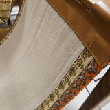 Pair of seats and a vintage ottoman 1970