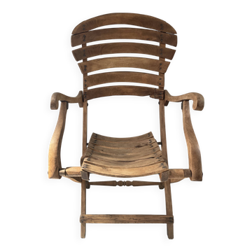 Antique wooden folding chair
