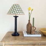 Green gingham lampshade