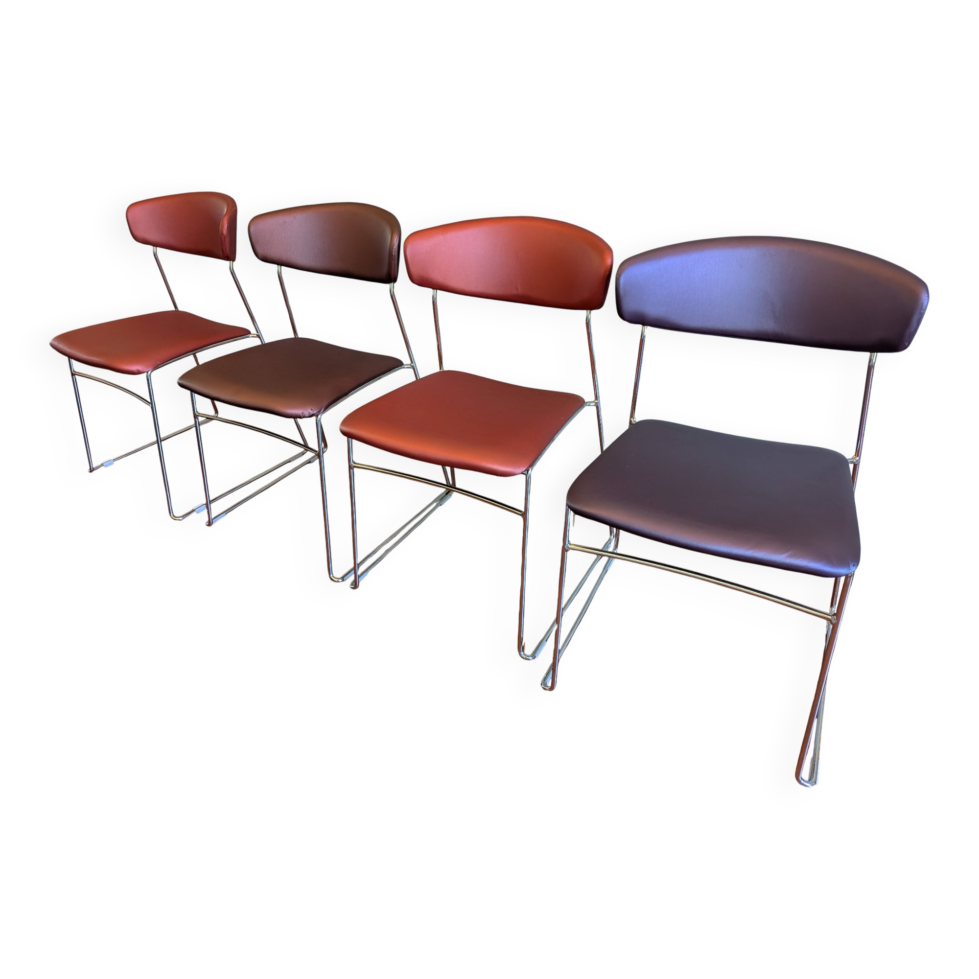 Lot de 4 chaises Wolfgang par Fornasari