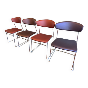 Set of 4 Wolfgang chairs by Fornasari