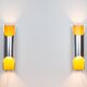 Pair of vintage Danish wall sconces Pandean by Bent Karlby, Lyfa, 1960s