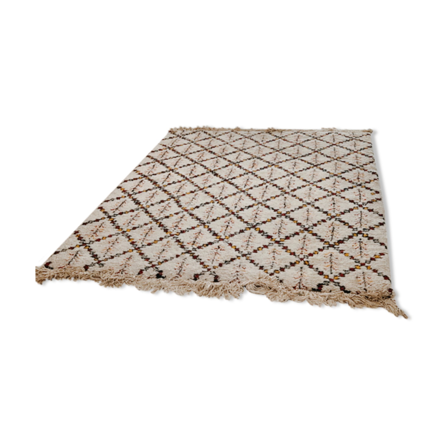 Vintage moroccan ouarain berber rug