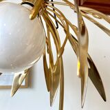 Gold metal flower lamppost