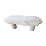 Table basse Venus irrégulière travertin naturel - 120x60cm