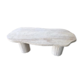 Natural travertine irregular coffee table Venus - 120x60cm