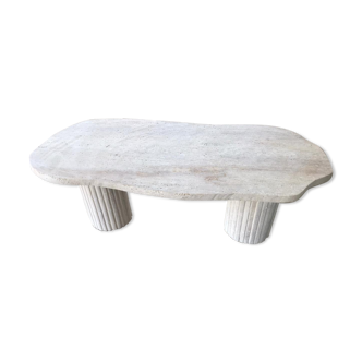 Table basse Venus irrégulière travertin naturel - 120x60cm